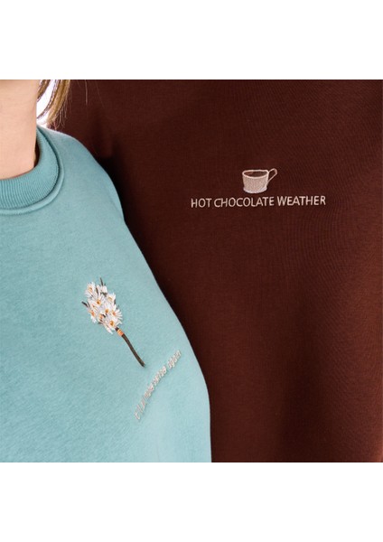 Oversize Nakışlı Unisex Sweatshirt modelleri