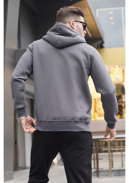 Füme Kapüşonlu Regular Fit Erkek Sweatshirt 6033 fiyatları