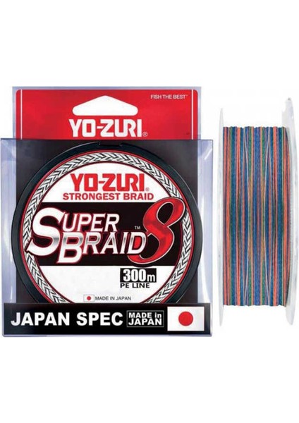 Süper Braid 8x Ip Misina MULTİCOLOR-0.19MM - 300MT - 12KG
