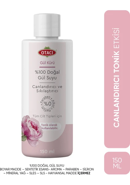 Gül Kürü % 100 Doğal Gül Suyu Canlandırıcı, Sıkılaştırıcı 150 ml