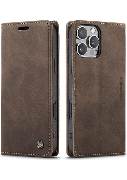 IPhone 16 Için Flip Case Artı Manyetik Kapatma Darbeye Vaka Kart Yuvası Pu (Yurt Dışından)