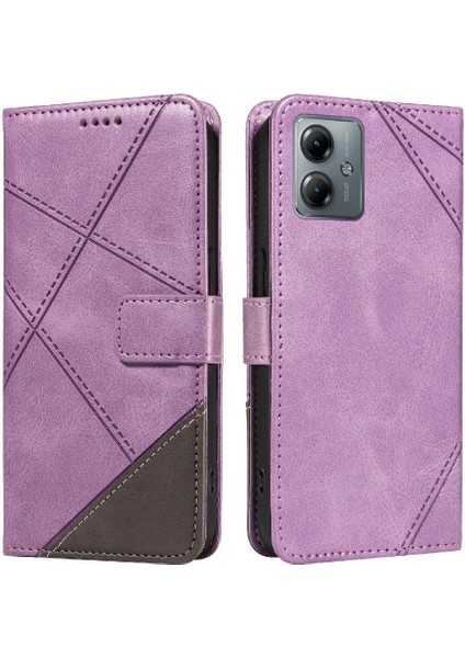 Elmas Dikiş ve Kart Yuvası ile Motorola Moto G14 4g Için Flip Case (Yurt Dışından)
