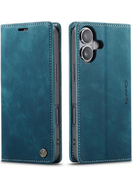 IPhone 16 Için Flip Case Artı Manyetik Kapatma Darbeye Vaka Kart Yuvası Pu (Yurt Dışından)