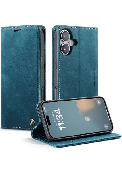 IPhone 16 Için Flip Case Artı Manyetik Kapatma Darbeye Vaka Kart Yuvası Pu (Yurt Dışından) fırsatları