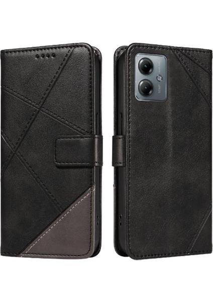 Elmas Dikiş ve Kart Yuvası ile Motorola Moto G14 4g Için Flip Case (Yurt Dışından)