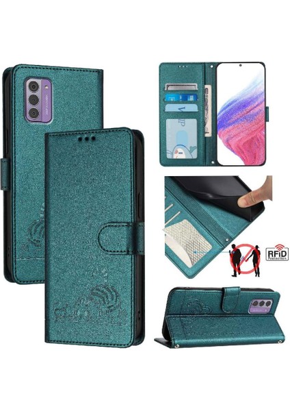 Nokia G310 5g Için Kılıf Cüzdan Kapak Çevirin Kedi Rfıd Kart Yuvası Tutucu (Yurt Dışından) indirimleri