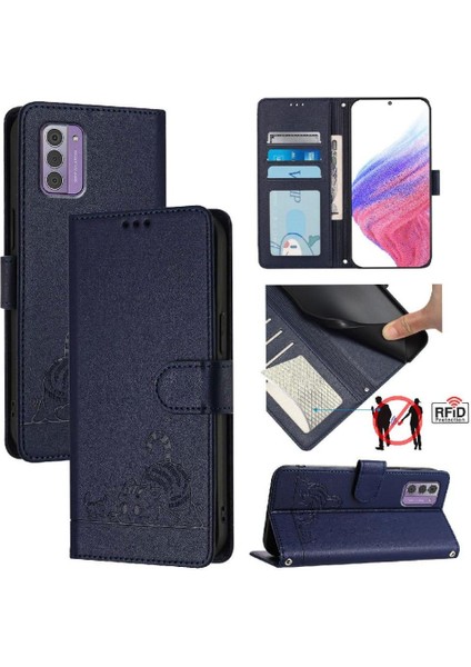 Nokia G310 5g Için Kılıf Cüzdan Kapak Çevirin Kedi Rfıd Kart Yuvası Tutucu (Yurt Dışından) indirimleri