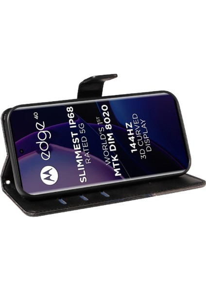 Motorola Kenar 40 5g Deri Telefon Koruma Kılıfı ve Kart Için Flip Case (Yurt Dışından) fiyatları