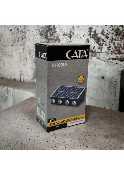 20W Kos Solar LED Aplik (Dış Mekan)(Günışığı)