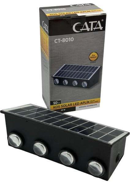 20W Kos Solar LED Aplik (Dış Mekan)(Günışığı)