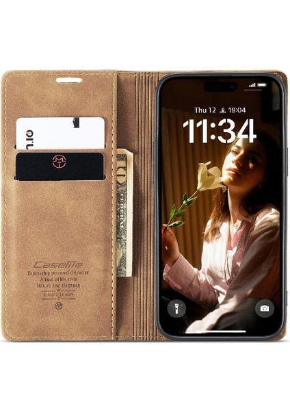 IPhone 16 Için Flip Case Artı Manyetik Kapatma Darbeye Vaka Kart Yuvası Pu (Yurt Dışından) fiyatları