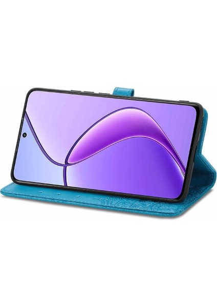 Realme 13 Için Flip Case Darbeye Deri Çanta Zarif Desen Basit (Yurt Dışından)