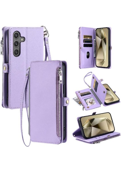 Samsung Galaxy S24 Artı Uzun Kordon 9 Kart Yuvaları Faturaları Için Crossbody Durumda (Yurt Dışından)