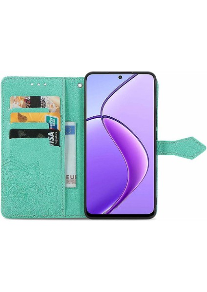 Realme 13 Için Flip Case Darbeye Deri Çanta Zarif Desen Basit (Yurt Dışından) fırsatları