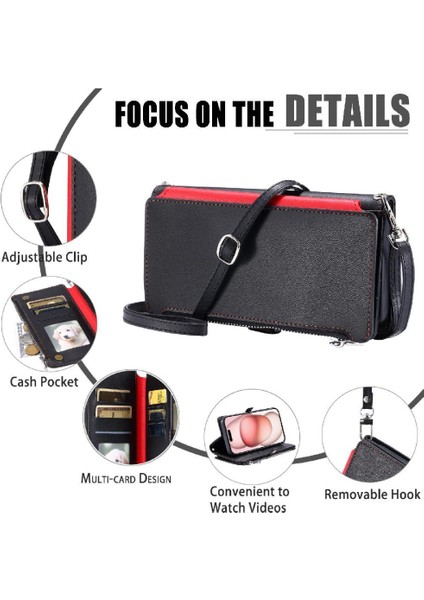 Samsung Galaxy S24 Rfıd Engelleme Için Crossbody Durumda Uzun Kordon Durumda 9 (Yurt Dışından)