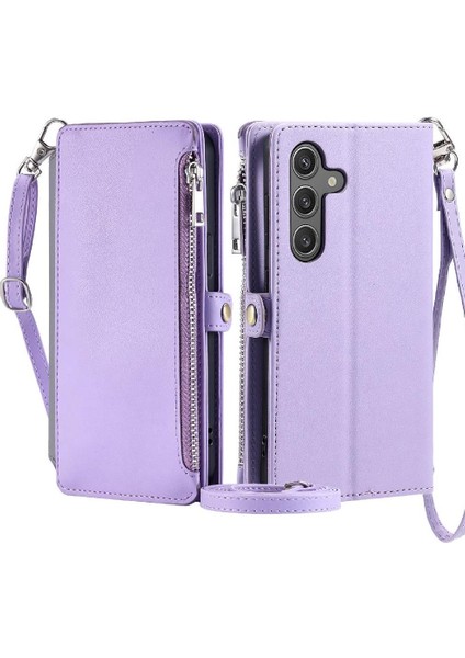 Samsung Galaxy Crossbody Için Crossbody Durumda 5g Fermuar Faturaları Yuvası 9 Kart Yuvaları (Yurt Dışından) fırsatları