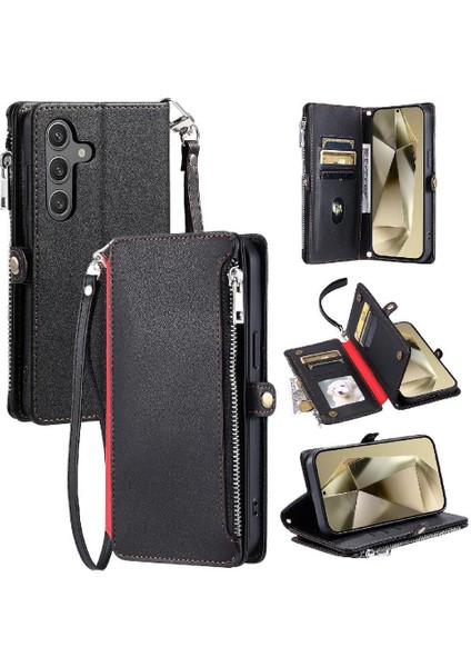 Samsung Galaxy S24 Artı Uzun Kordon 9 Kart Yuvaları Faturaları Için Crossbody Durumda (Yurt Dışından)