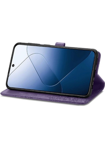 Xiaomi 14T Pro Için Flip Case Zarif Desen Kapak Çevirin Deri Kılıf (Yurt Dışından) modelleri