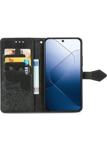 Xiaomi 14T Deri Kılıf Için Flip Case Zarif Desen Basit Iş (Yurt Dışından) fırsatları