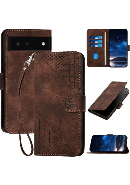 Google Pixel 6 Için Flip Case ve Çıkarılabilir El ile Kredi Kartı Yuvası (Yurt Dışından)