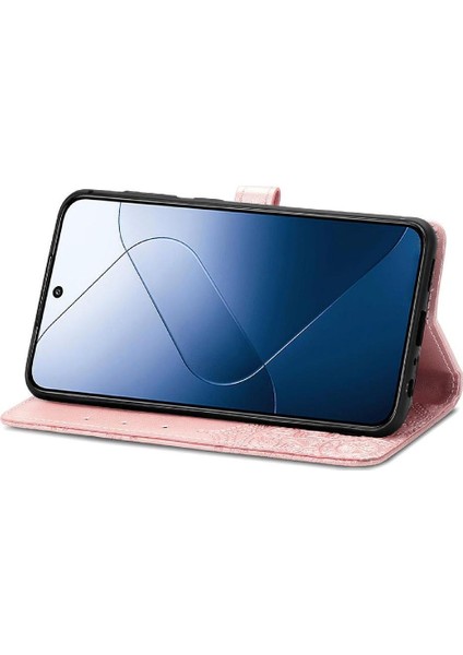 Xiaomi 14T Deri Kılıf Için Flip Case Zarif Desen Basit Iş (Yurt Dışından) fırsatları