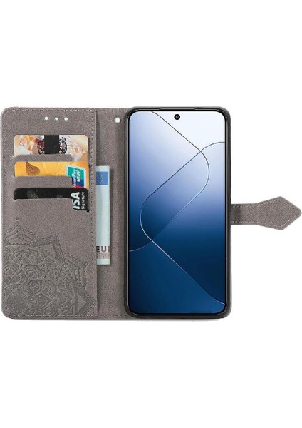 Xiaomi 14T Deri Kılıf Için Flip Case Zarif Desen Basit Iş (Yurt Dışından) indirimleri