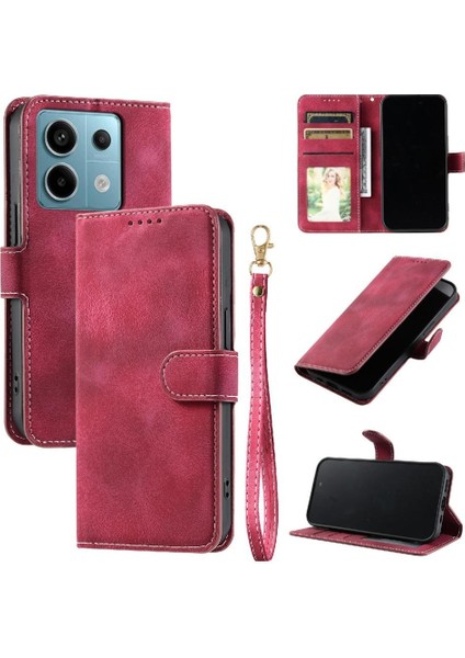 Xiaomi Redmi Not Için Flip Case 13 Pro 5g Kickstand Bilek Kayışı Cüzdan Pu (Yurt Dışından) indirimleri