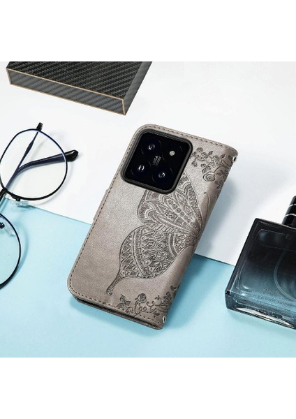 Xiaomi 14T Kelebek Kanat Çok Renkli Cüzdan Iş Için Kılıf (Yurt Dışından) modelleri