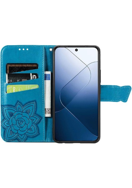 Xiaomi 14T Kelebek Kanat Çok Renkli Cüzdan Iş Için Kılıf (Yurt Dışından) modelleri