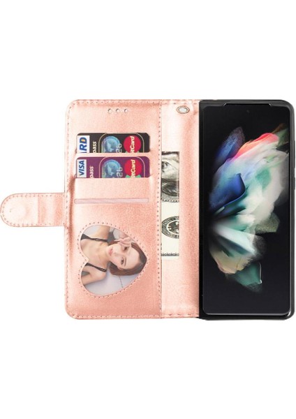 Samsung Galaxy Z Zipper 3 5g Pu Deri Manyetik Için Fermuarlı Cebi Durumda (Yurt Dışından)