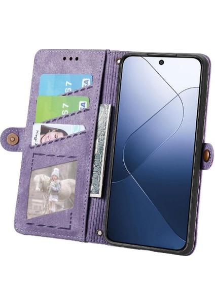 Xiaomi 14T Darbeye Cüzdan Basit Iş Deri Kılıf Için Flip Case (Yurt Dışından) modelleri