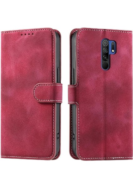 Xiaomi Redmi 9 Başbakan Kickstand Manyetik Pu Deri Bilek Için Flip Case (Yurt Dışından)