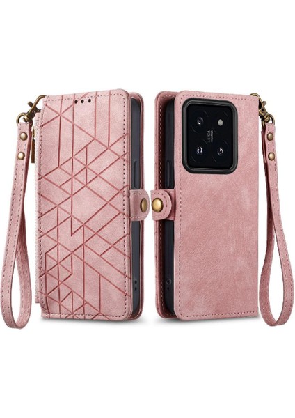 Xiaomi 14T Darbeye Cüzdan Basit Iş Deri Kılıf Için Flip Case (Yurt Dışından)