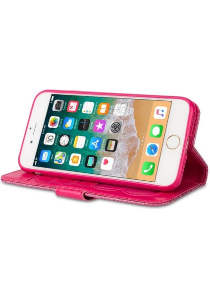 IPhone 7 Için Fermuar Cep Durumda Artı/iphone 8 Artı Bilek Kayışı Glitter Pu (Yurt Dışından)