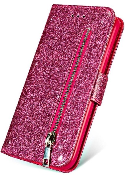 IPhone 7 Için Fermuar Cep Durumda Artı/iphone 8 Artı Bilek Kayışı Glitter Pu (Yurt Dışından)