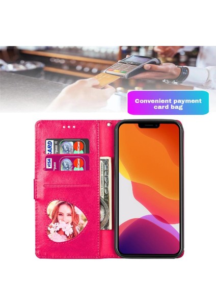IPhone 13 Için Fermuar Cep Durumda Pro Max Pu Deri Glitter Cüzdan Kılıf (Yurt Dışından)