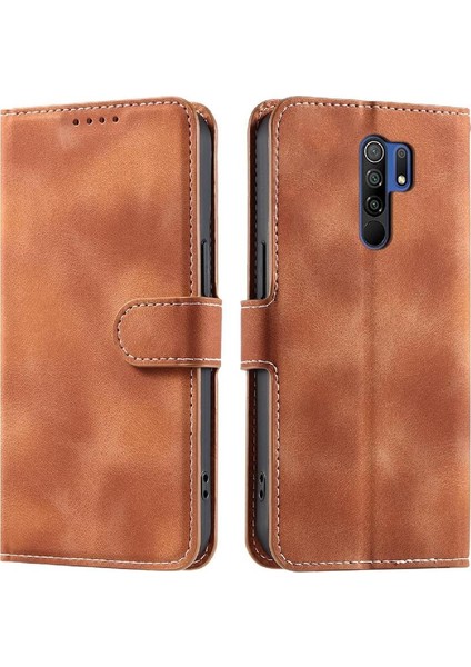 Xiaomi Redmi 9 Başbakan Kickstand Manyetik Pu Deri Bilek Için Flip Case (Yurt Dışından)