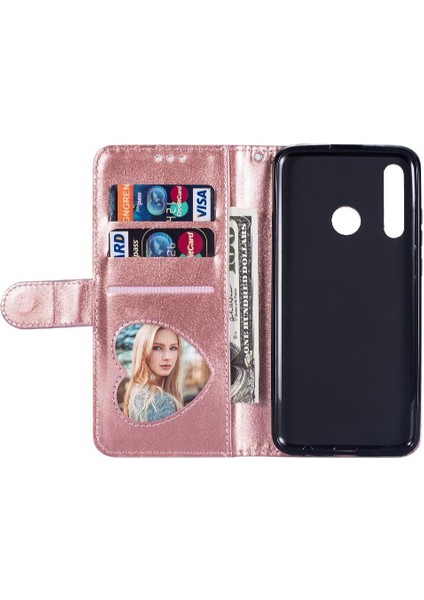 Huawei P Akıllı Artı 2019 Kart Tutucu Pu Deri Için Fermuarlı Cebi Durumda (Yurt Dışından)