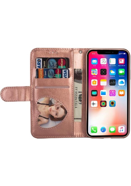 IPhone Xs Max Kart Tutucu Manyetik Kapatma Cüzdan Için Fermuarlı Cebi Durumda (Yurt Dışından)