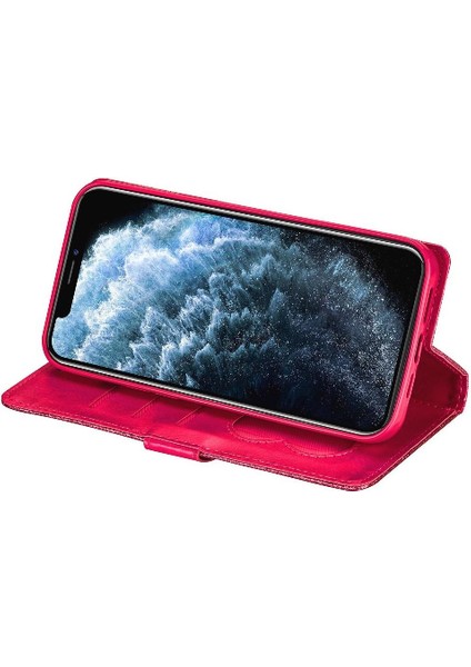 IPhone 12 Pro Max Pu Deri Manyetik Kapatma Için Fermuarlı Cebi Durumda (Yurt Dışından)
