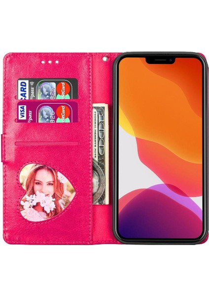 IPhone 13 Pro Için Fermuar Cep Durumda Pu Deri Bilek Kayışı Glitter Cüzdan (Yurt Dışından)