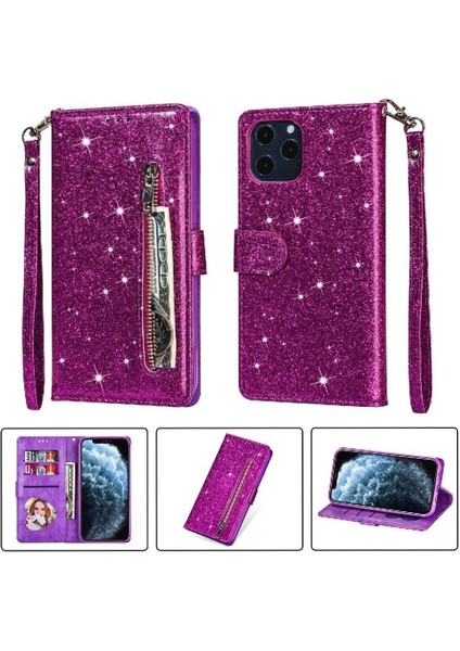 IPhone 12 Mini Pu Deri Manyetik Kapatma Bilek Için Fermuarlı Cebi Durumda (Yurt Dışından)