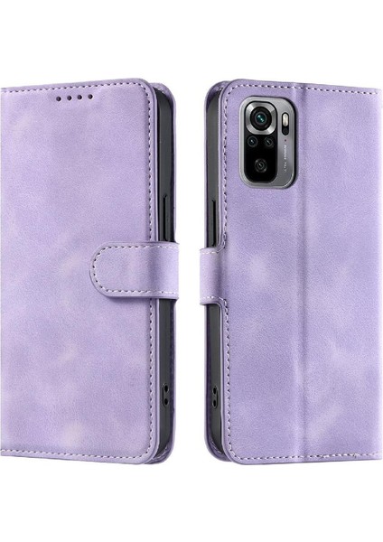 Xiaomi Redmi Not 10 Için Flip Case 4g Cüzdan Kart Yuvaları Bilek Kayışı Pu (Yurt Dışından)