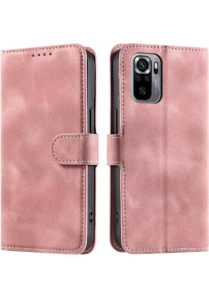 Xiaomi Redmi Not 10 Için Flip Case 4g Cüzdan Kart Yuvaları Bilek Kayışı Pu (Yurt Dışından)