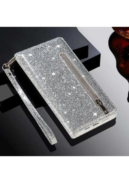 Xiaomi Poco X6 5g Için Fermuarlı Cebi Durumda Pu Deri Bilek Kayışı Glitter (Yurt Dışından) fırsatları