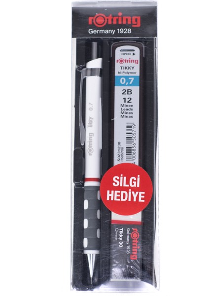 Ottoland Kırtasiye Rotring Tikky 2b Uçlu Kalem Orijinalsilgi Hediyeli 0.7 mm Ergonomik Dayanıklı Set