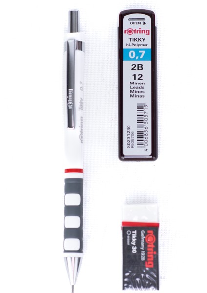 Ottoland Kırtasiye Rotring Tikky 2b Uçlu Kalem Orijinalsilgi Hediyeli 0.7 mm Ergonomik Dayanıklı Set