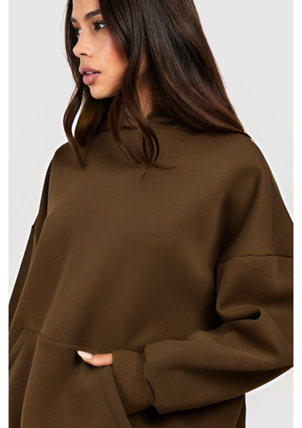 Kadın Baskısız 3 Iplik Bol Kesim Rahat Kalıp Kışlık Oversize Eşofman Takımı fiyatları