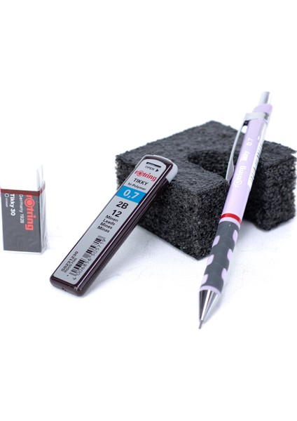 Ottoland Kırtasiye Rotring Tikky 2b Uçlu Kalem Orijinalsilgi Hediyeli 0.7 mm Ergonomik Dayanıklı Set