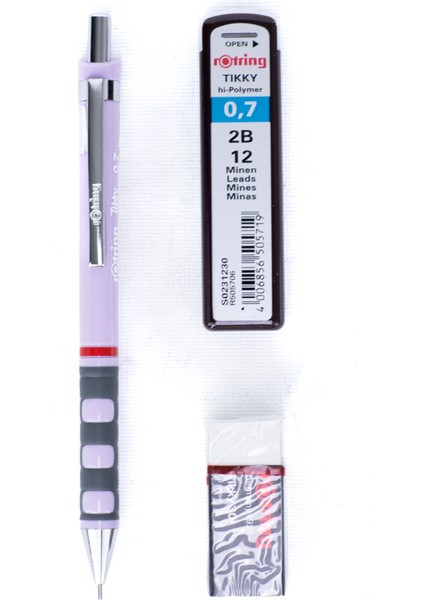 Ottoland Kırtasiye Rotring Tikky 2b Uçlu Kalem Orijinalsilgi Hediyeli 0.7 mm Ergonomik Dayanıklı Set